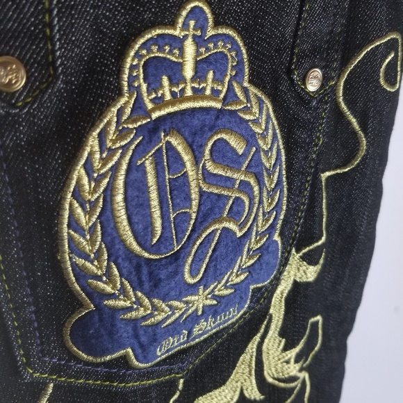 Old School Sz 16 Black Urban Royale Goldtone Embro - Picture 7 of 8